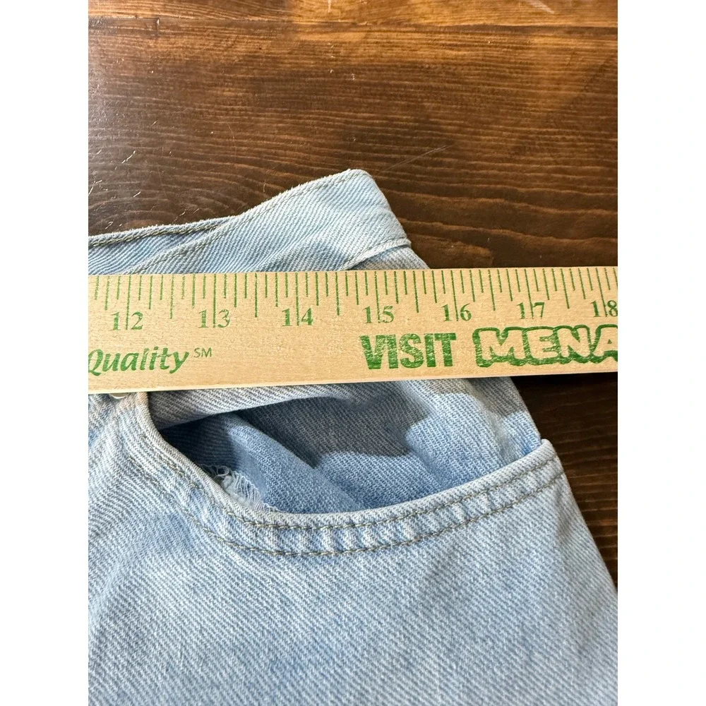 Chic Womens Jeans Light Wash High Waist Relaxed Fit Classic Denim‎ Mom Jeans